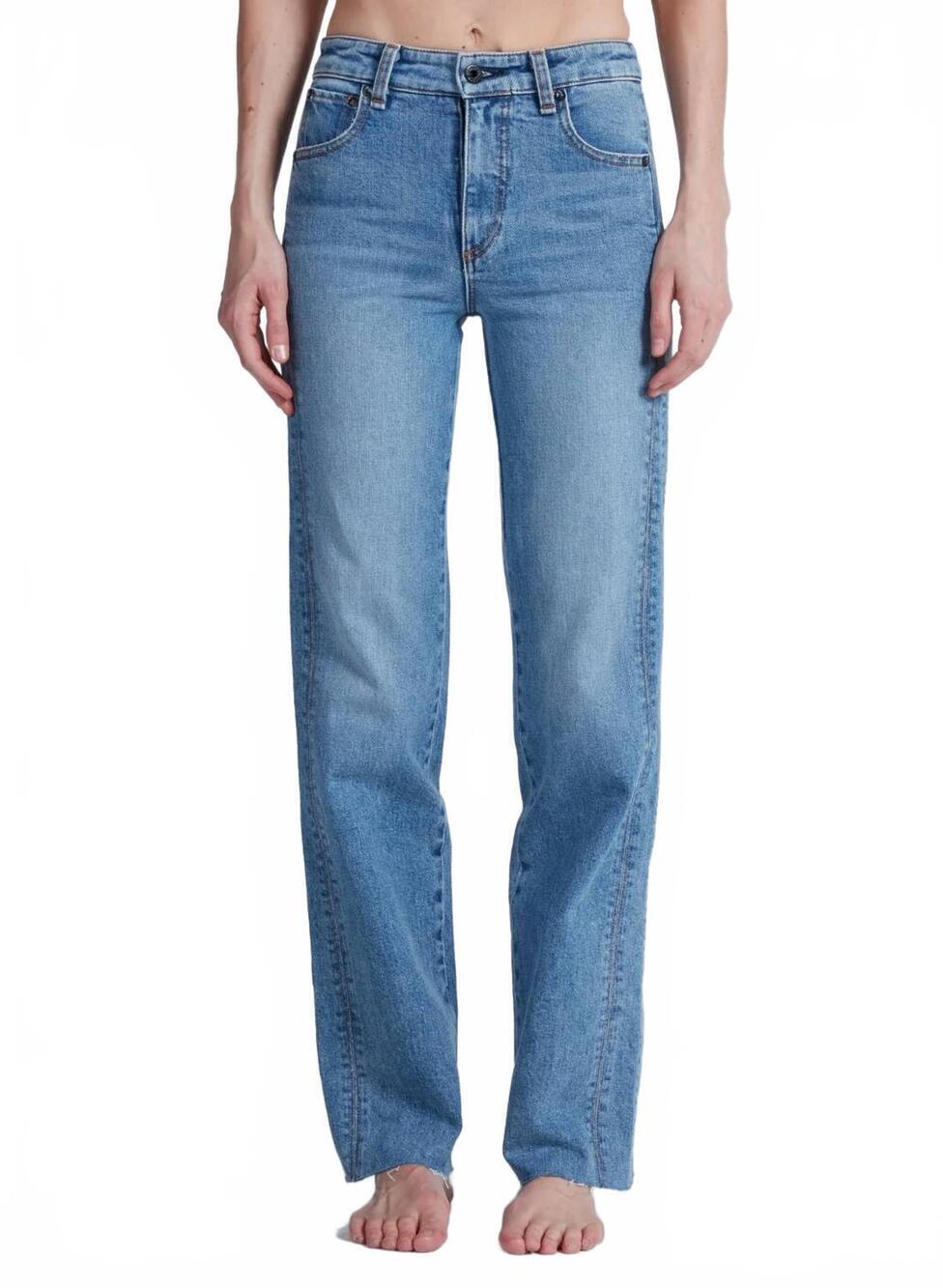 NEW ASKK NY edge straight leg jean in blondie